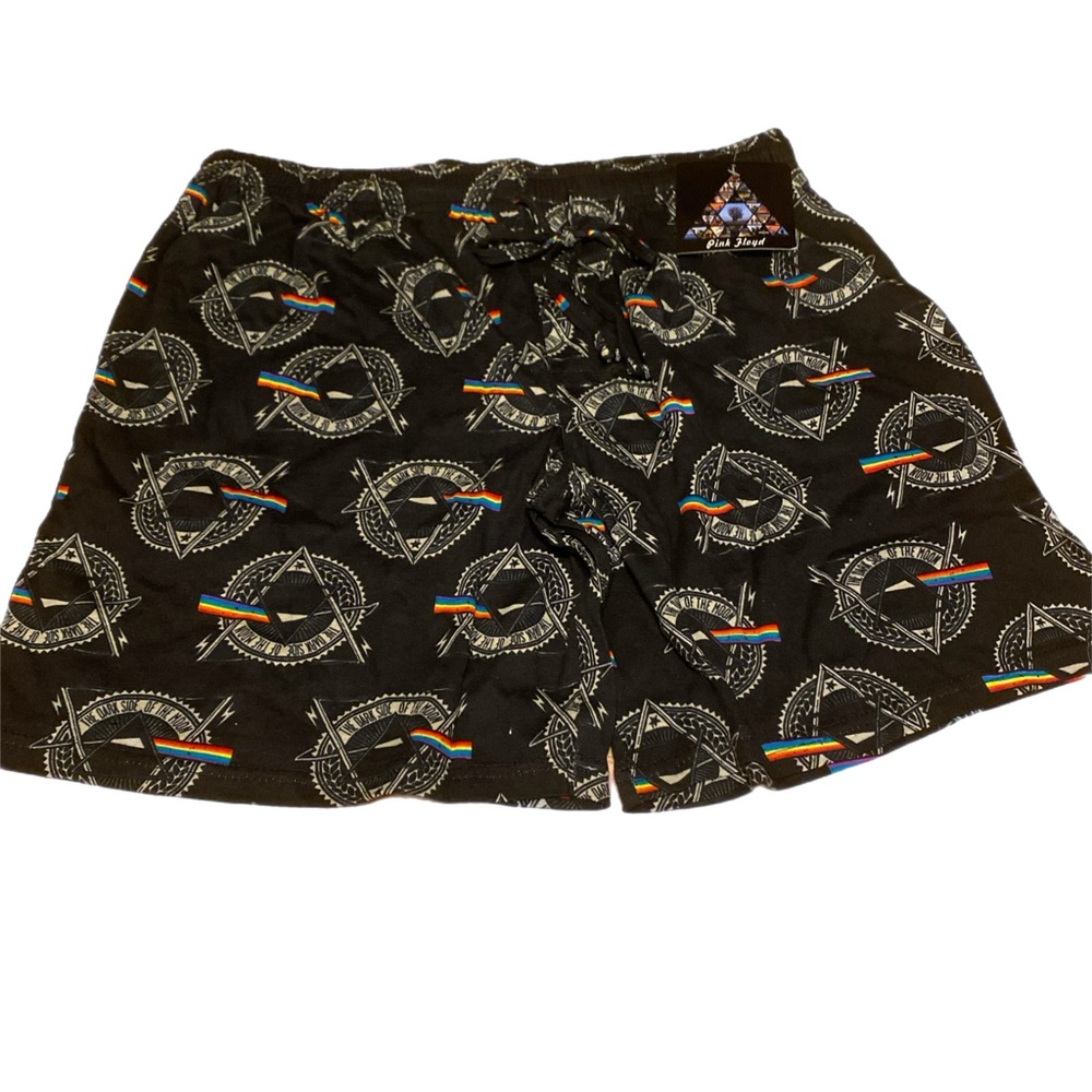 Perryscope Productions Mens Pink Floyd shorts, size XL Dark-side of the Moon